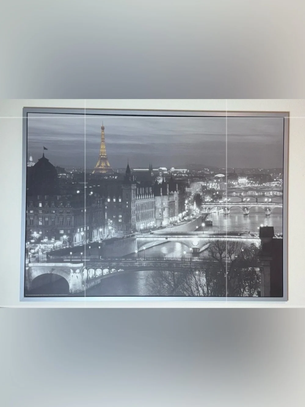 IKEA PJATTERYD Paris Cityscape Framed Wall Art Jean-Marc Charles‎ Black White